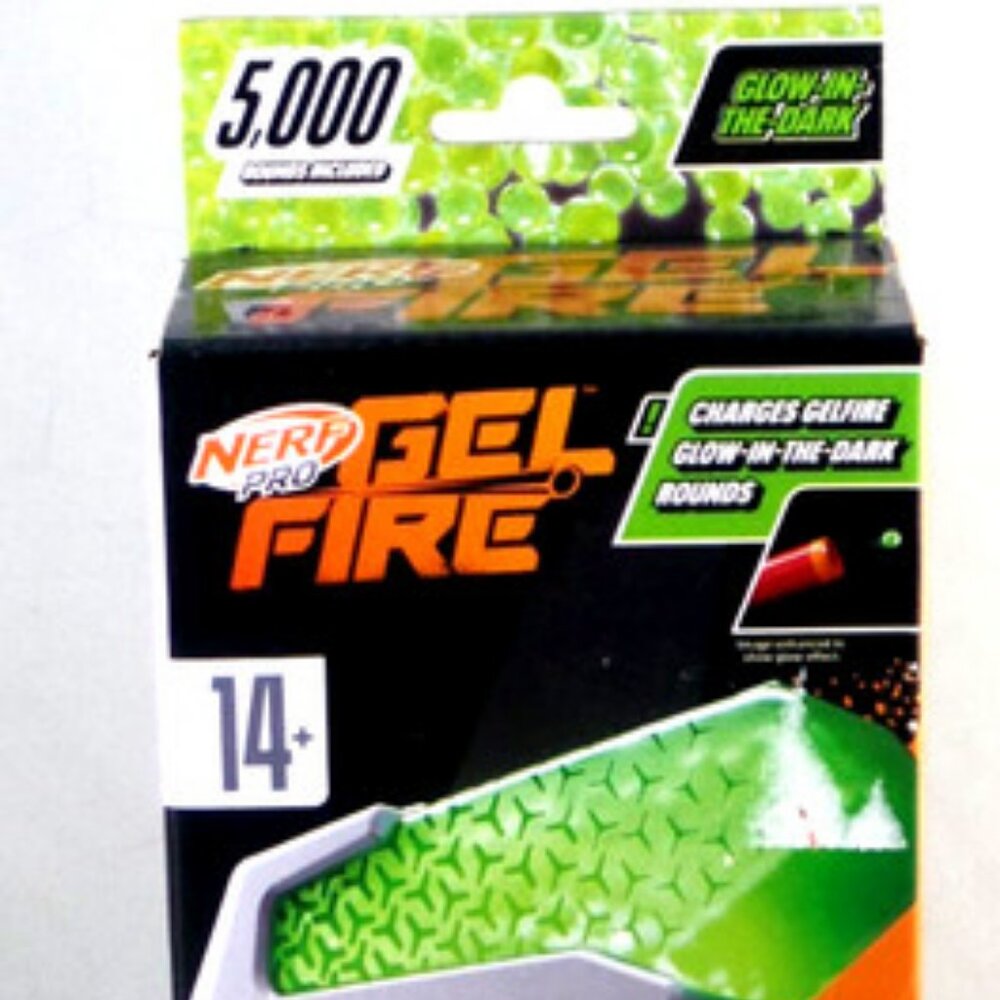 Nerf Pro Gelfire Nightfall Hopper & 5000 Glow in The Dark Dehydrated Rounds